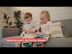 deMoca Activity Book for Toddlers – Soft Learning Sensory Quiet Book for Boys and Girls, Montessori Cloth Book
