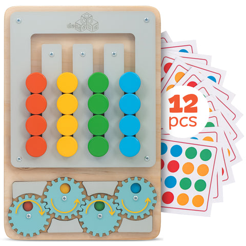 Montessori Toddler Learning Set: Busy Board & Color Matching Puzzle Bundle for Fine Motor Skill Development and Educational Fun
