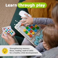 Montessori Toddler Learning Set: Busy Board & Color Matching Puzzle Bundle for Fine Motor Skill Development and Educational Fun
