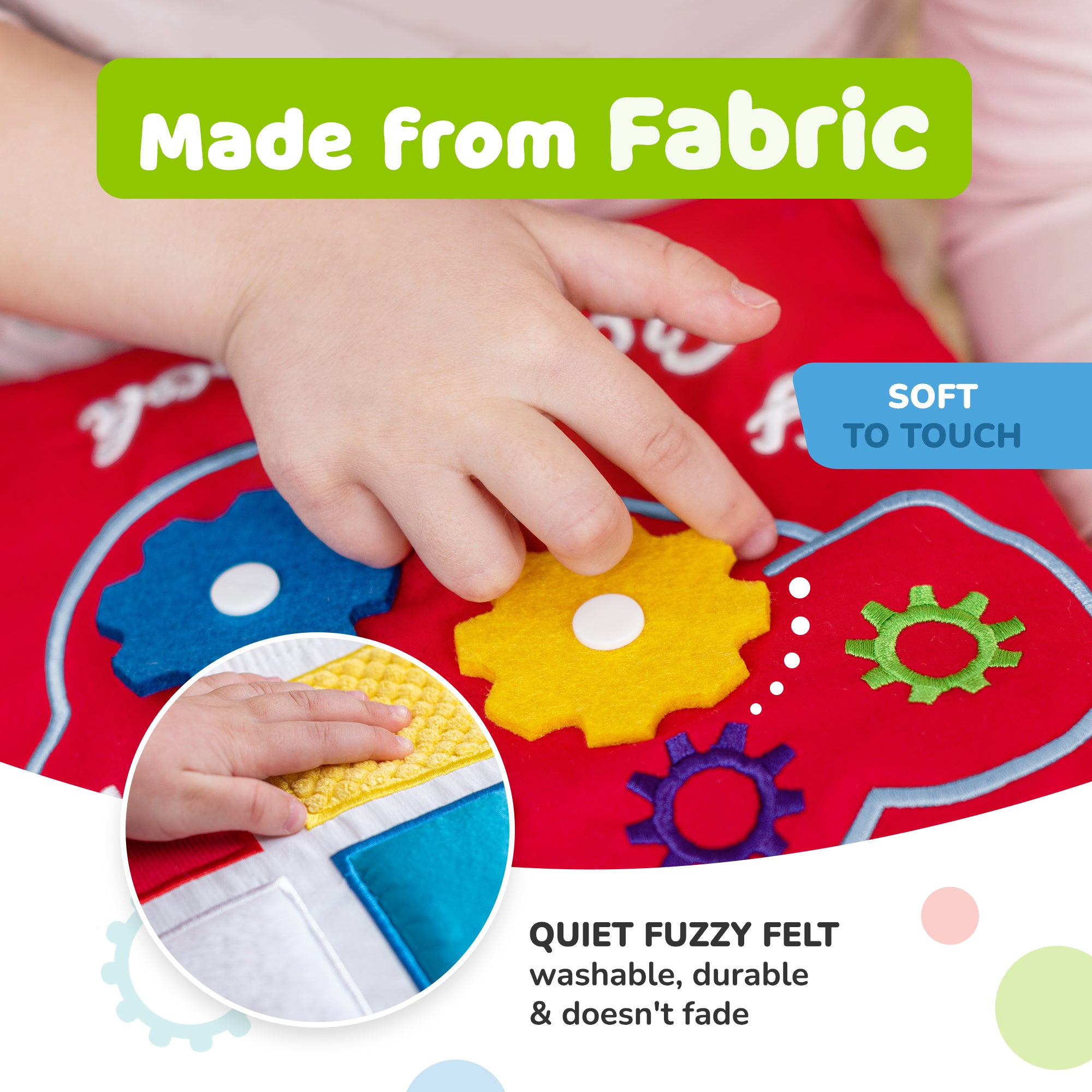 Quiet Book for Toddlers - Montessori Basic Skills Activity - Soft Trav –  deMoca