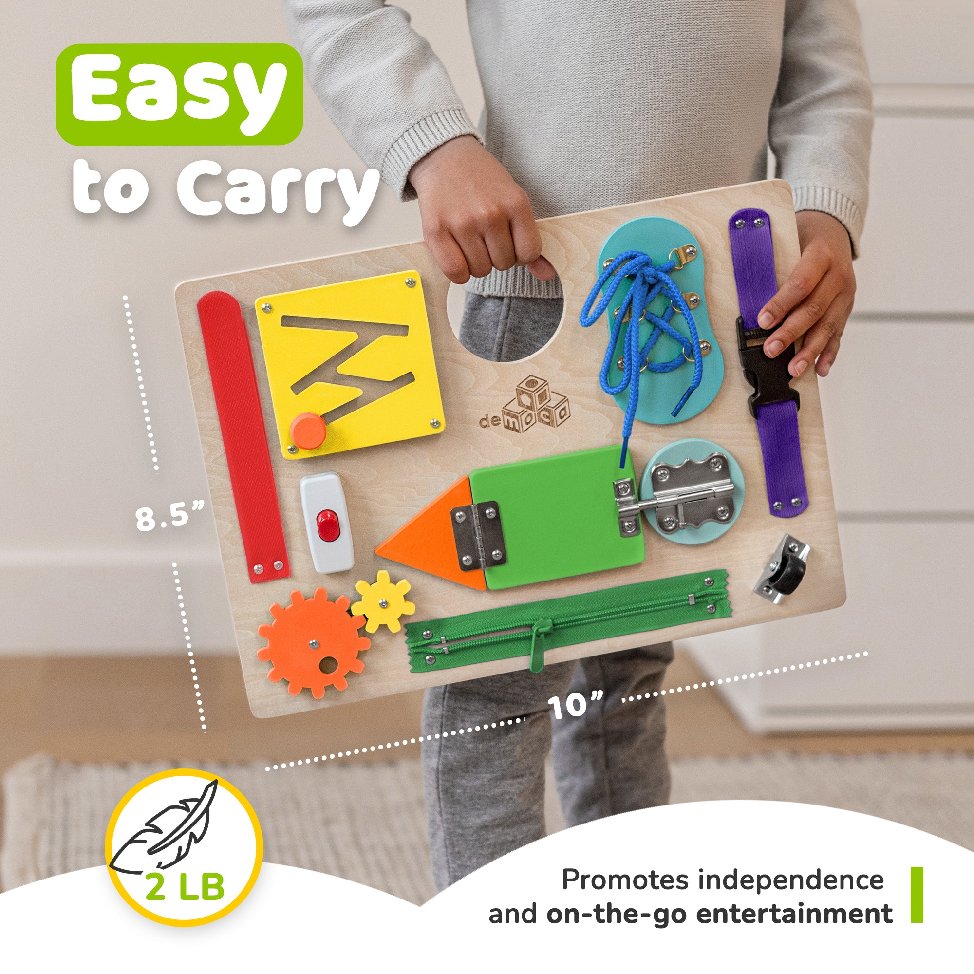  Montessori Busy Board for Toddlers 1-3, Baby Sensory